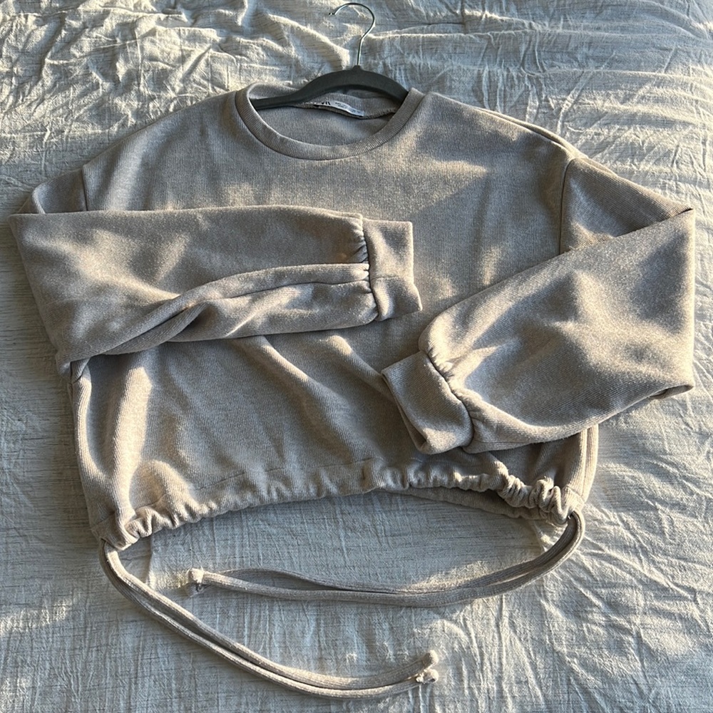 Zara sweater with ties on the side. Size large.